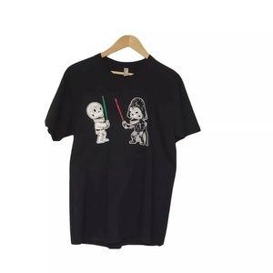 American Apparel Star Wars Size L Darth Vader Laser Sabre Sword Fight T Shirt